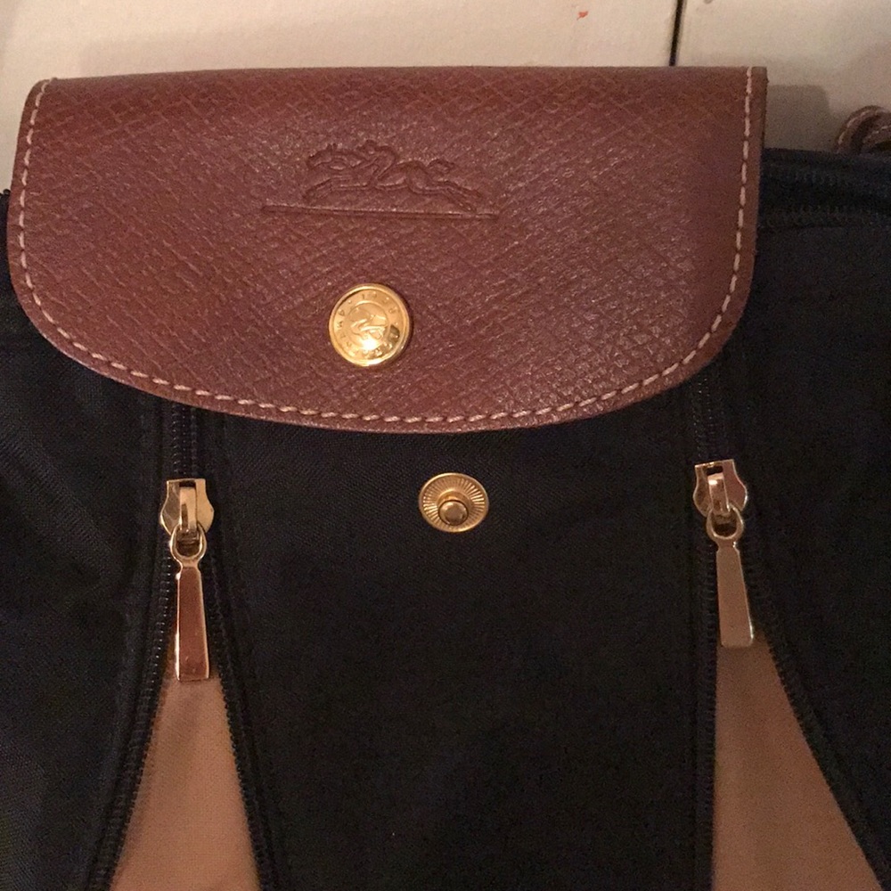 Longchamp Le Pliage leather trim expandable bag - Picture 2 of 4